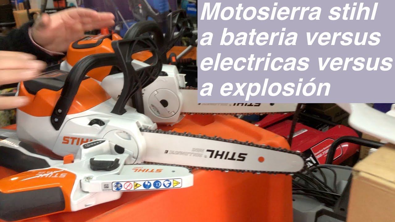 MOTOSIERRAS STIHL A BATERIA VERSUS ELECTRICAS Y A EXPLOSION GTA26