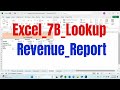 Excel_7B_Lookup_Revenue_Report | Excel 7B Lookup Revenue Report | @PearsonSolution