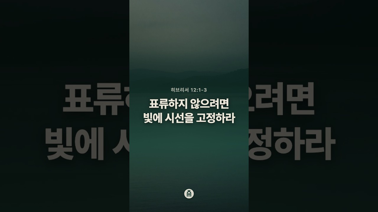 표류하지 않으려면 빛에 시선을 고정하라 #Shorts #예수님 #시선고정 #히브리서 #영적성장 #신앙고백