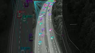 AI Watches Every Car on the Highway 🤯 | YOLO Traffic Tracking Demo #Shorts #shorts