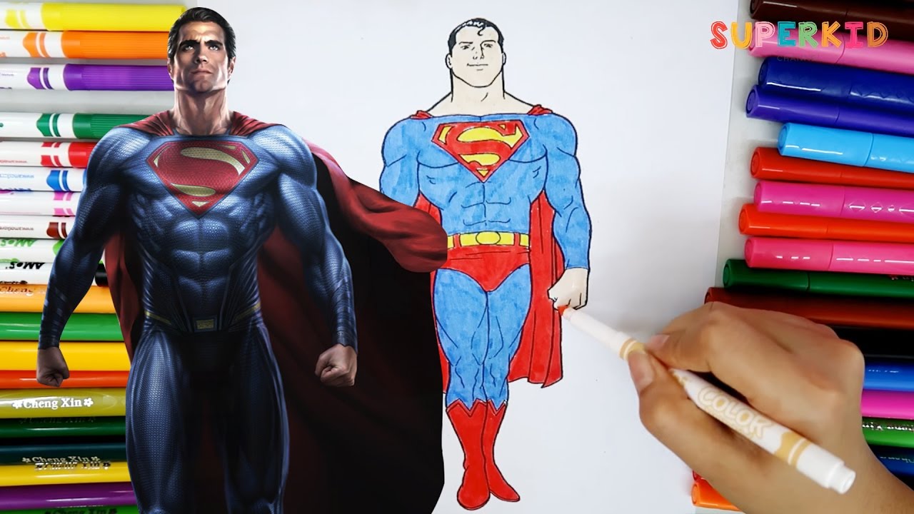 Superman Coloring Pages - GIANT Superman Coloring Book For Kids