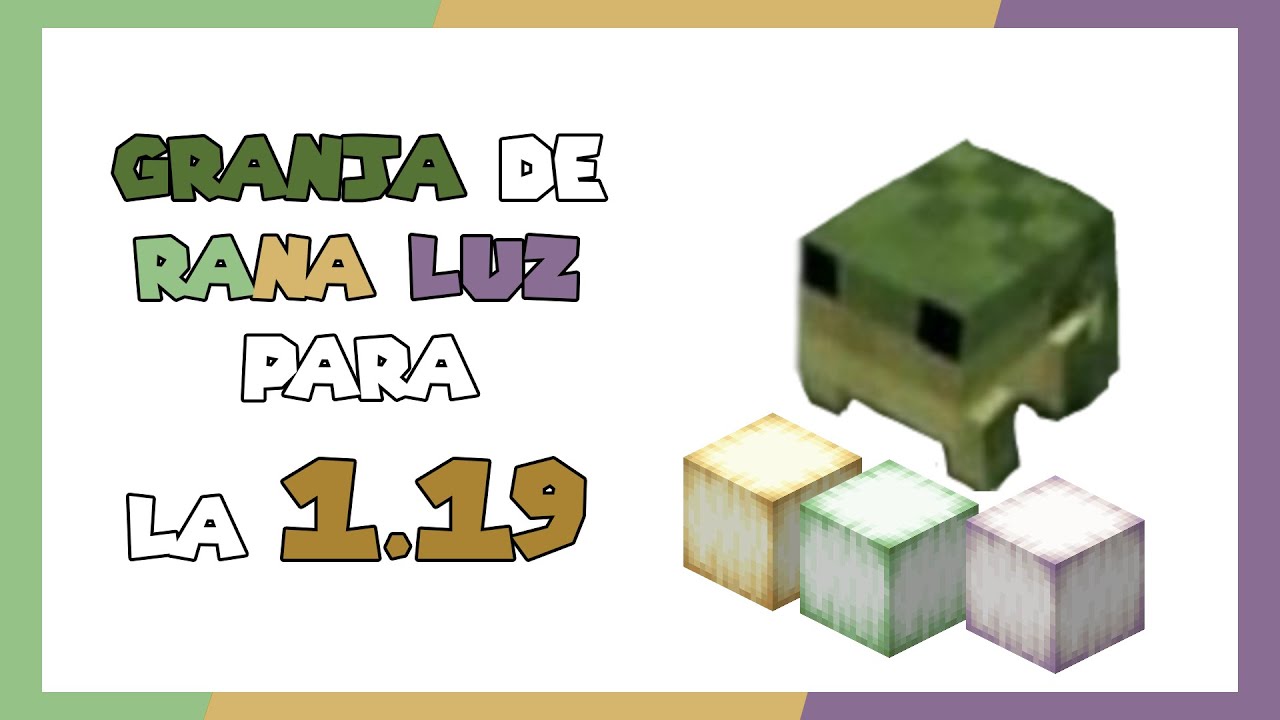GRANJA de RANA LUZ en MINECRAFT 1.19 - YouTube