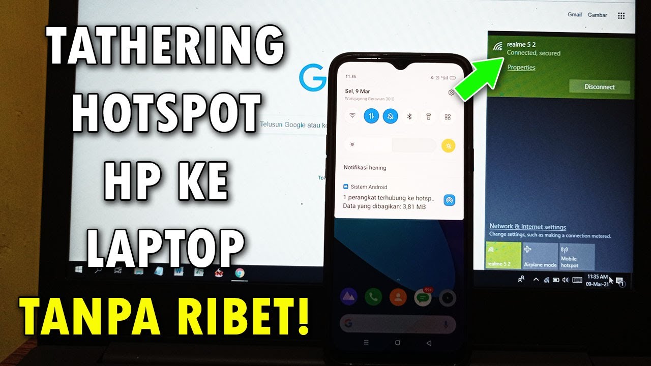 Cara Menyambungkan Hotspot HP ke Laptop/Komputer dengan Mudah - YouTube