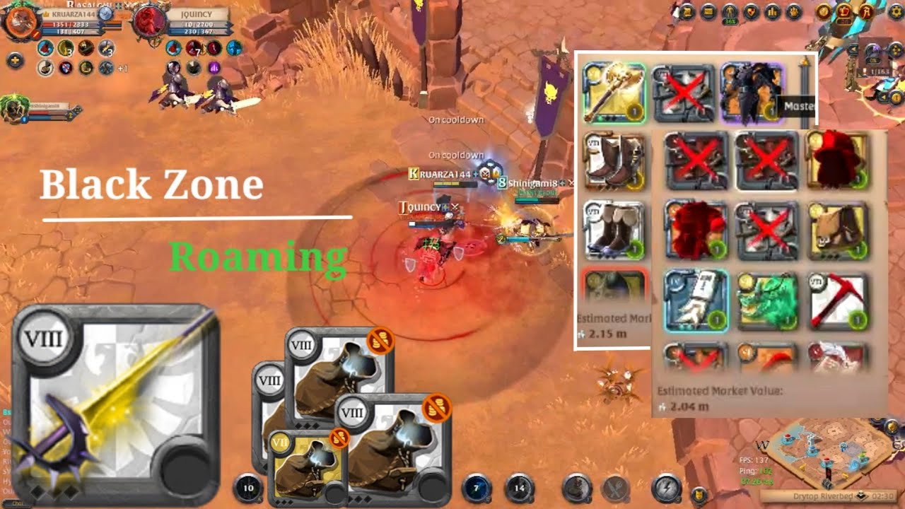 ALBION ONLINE GANKING ROAMING BLOODLETTER NATURE HEALER BLACK ZONE YouTube