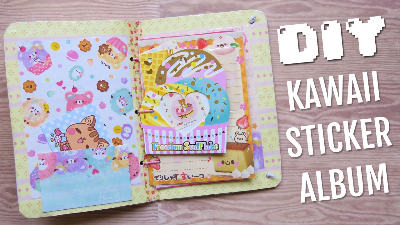 DIY: ¡Album KAWAII para organizar tus PEGATINAS! ♡ 