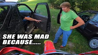 CRAZY FORESTER CHASE DIRT BIKES!! Forester Vs Angry Woman 2019