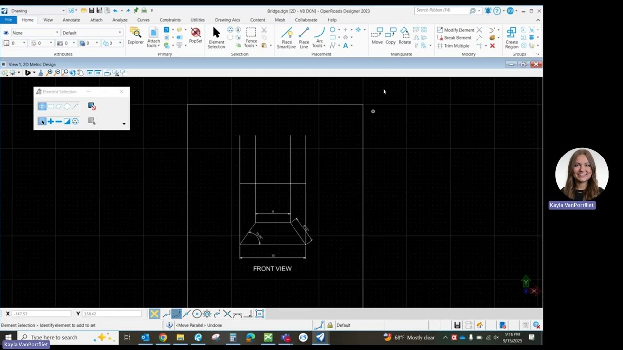 Module 5 – AASHTO Bridge Challenge: Drawing the Top View