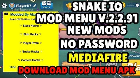 Snake io Mod Menu v2.2.94 | Unlocked All Skins, WallHack, GodMode, Unlimited Gems, Unlimited Coins,