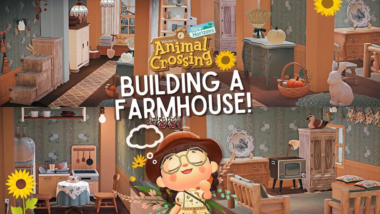 The Biggest 2Level FARMHOUSE You've Ever Seen! ACNH Animal