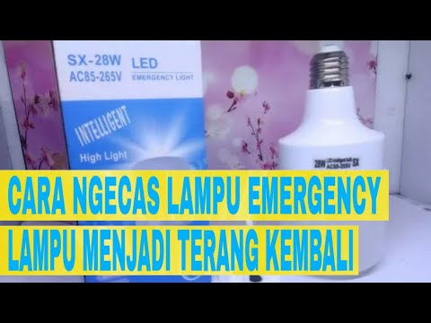 Lampu LED inovasi terbaru dengan fungsi AC/DC Berfungsi sebagai lampu penerangan biasa dan lampu eme. 