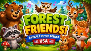🌲 Forest Friends Song 🦝🦉 | Animals in the Forest | Fun Kids Song