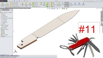 Solidworks tutorial Pocket Multi tool 11. Knife