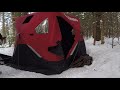 solo overnight,  -2 degrees F , hot tent, Dutch oven cooking, camping, survival tips #full video