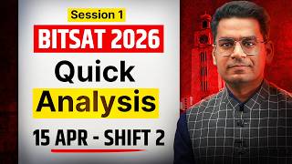 BITSAT 15th April Shift 2 | Quick Analysis | MathonGo | Anup Sir