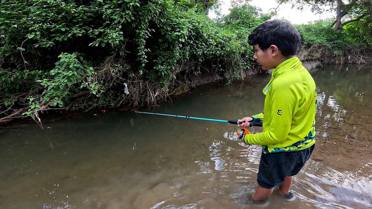 Mini PESCA Super ENTRETENIDA en este PEQUEÑO ARROYO 🔥 Muchos PEQUEÑOS PECES VARIADOS