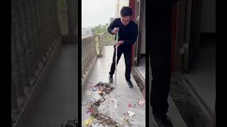 "Balcony cleaning transformation 😱🪣”#BeforeAfterCleaning #DeepCleaning #FloorCleaning