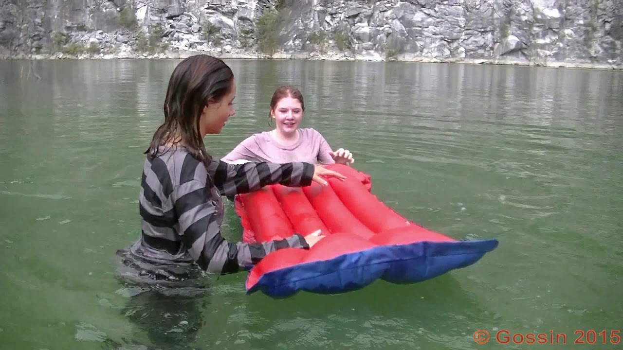 Eliska and Betka in lake