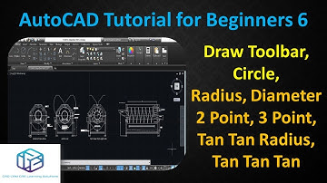 6- AutoCAD Tutorial For Beginners- Circle, Radius, Diameter, Tan Tan Radius, Tan Tan Tan, 3 Point