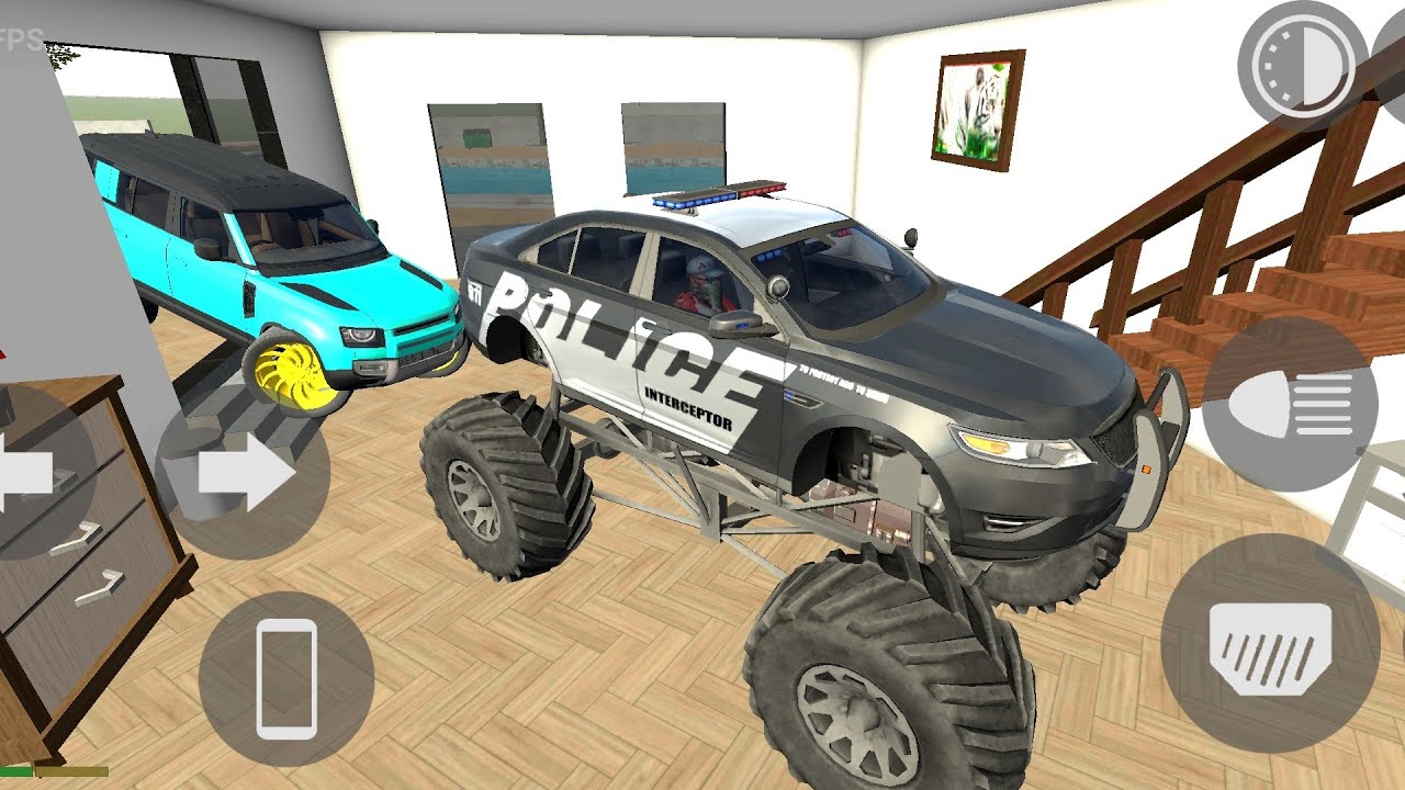Indian bike driving 3d game me franklin ne apni police car ko Modifie kar diya hai game 