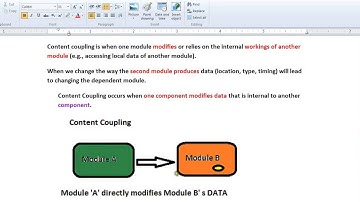 SOFTWARE DESIGN PRINCIPLE EXPLAIN CONTENT COUPLING