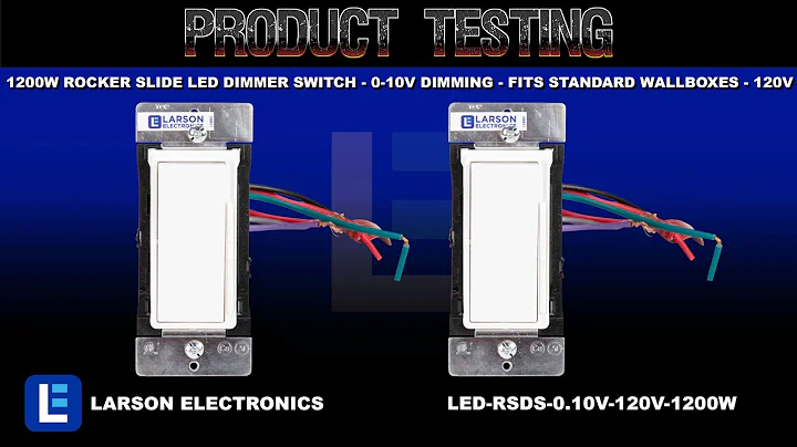 1200W Rocker Slide LED Dimmer Switch - 0-10V Dimming - Fits Standard Wallboxes - 120V