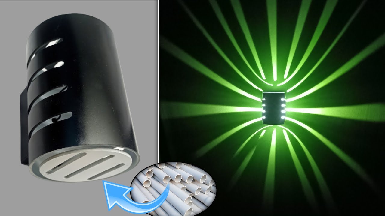 How to create a unique and contemporary wall lamp design/used pvc pipe 2024