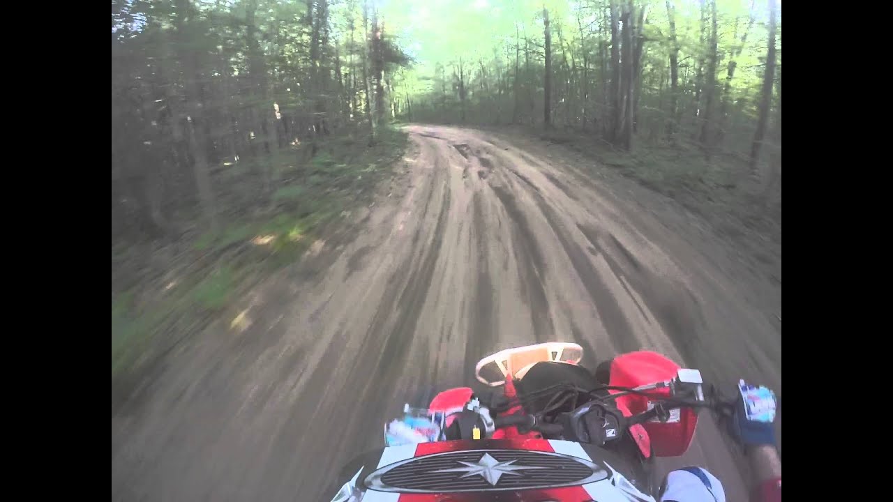 Quad Trail Riding Oscoda, Michigan 7-12-15 1st time on the 450 - YouTube