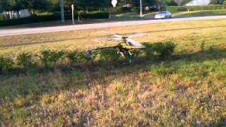Trex 600 4 blade flight