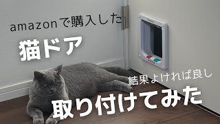 【DIY】猫ドア取り付けてみた‍⬛ いつでも部屋を行き来できるようにしました#猫 #猫ドア #キャットドア #diy #ペットドア #猫のいる暮らし #ペット #ブリティッシュショートヘア