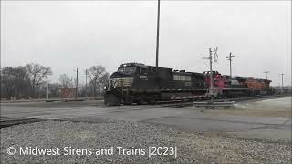 NS 9595 Baretable Train West - Chilicothe, IL 3/22/23