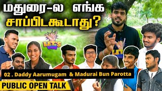 Worst-னா அது Daddy Aarumugam & Madurai Bun Parotta தான்... | Public Talk | Madurai Worst Food