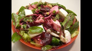 Свекольный салат с моцареллой и зеленью🥗Beetroot salad with mozzarella and greens Свекольный салат с моцареллой и зеленью🥗Beetroot salad with mozzarella and greens