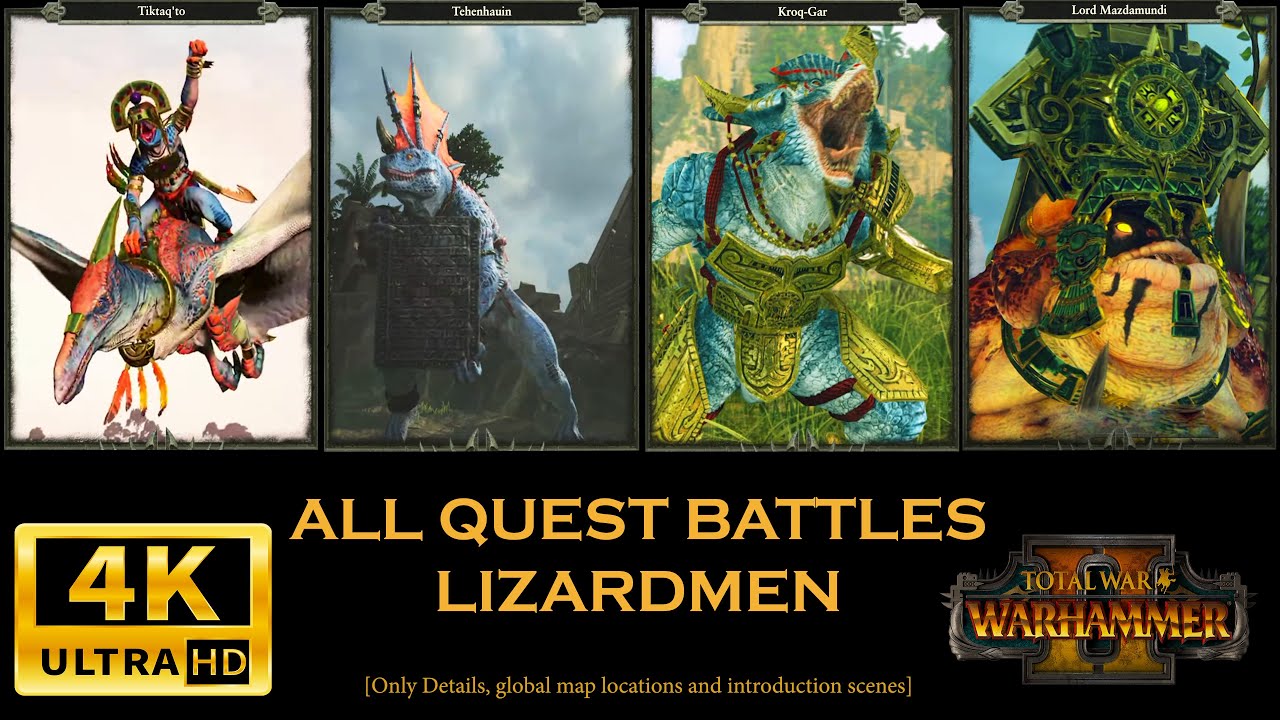 Total War Warhammer 2 Lizardmen's Quest Battles