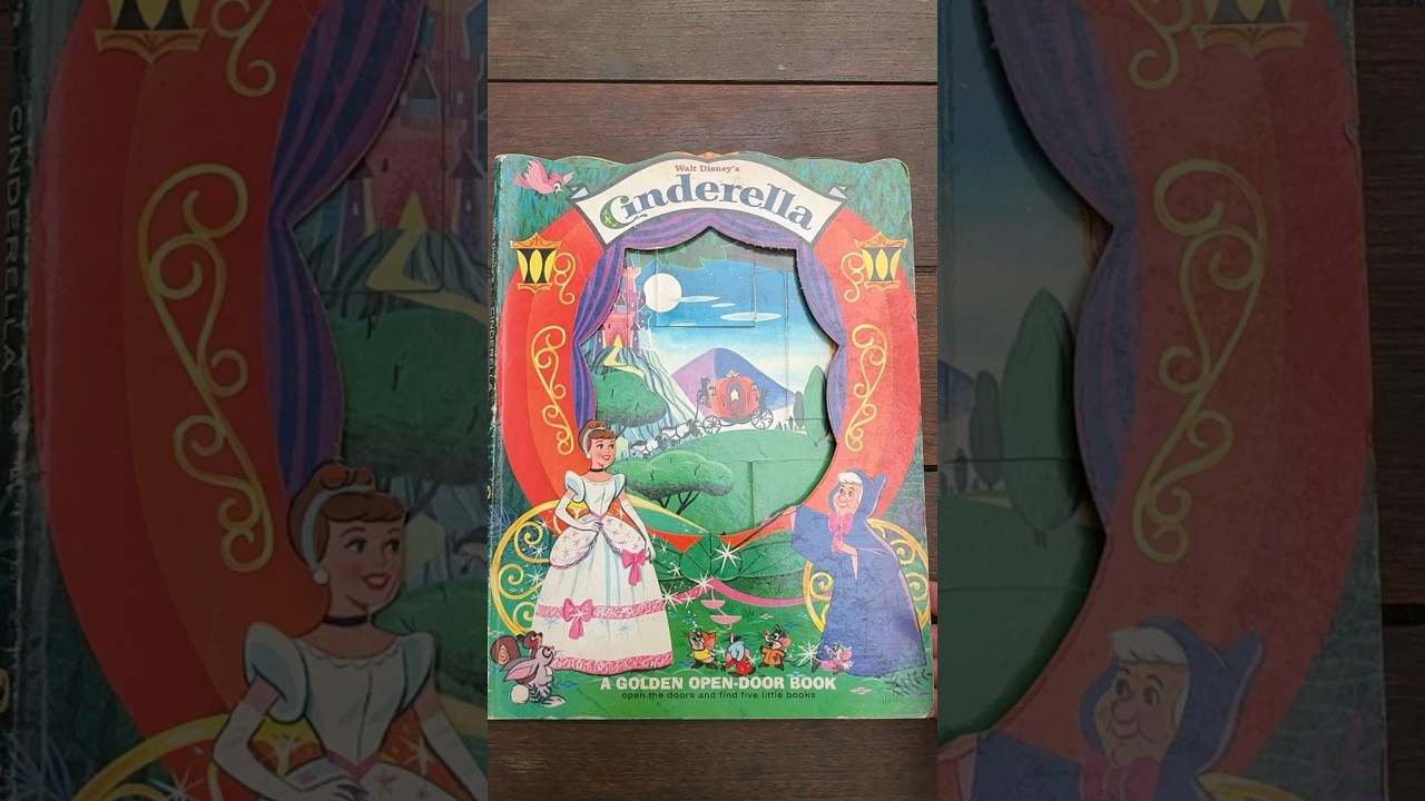 Vintage 1965 Golden Open Door Book Walt Disney’s Cinderella 