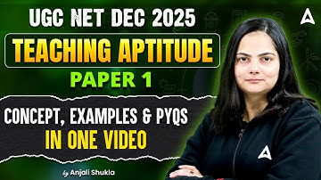 UGC NET Paper 1 Teaching Aptitude | UGC NET Teaching Aptitude Concept Examples & PYQs By Anjali Mam