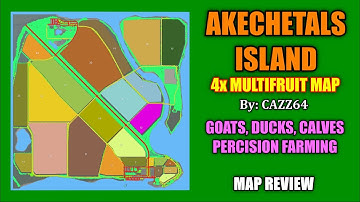 Akechetals Island 4x Multifruit Map Review Farming Simulator 19