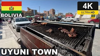 【4K】（Nobody knows）UYUNI town Walking Tour / 🇧🇴 Bolivia