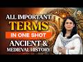 Ancient and Medieval History Important Terms for UPSC Prelims 2026|UPSC History PYQs, NCERT Revision
