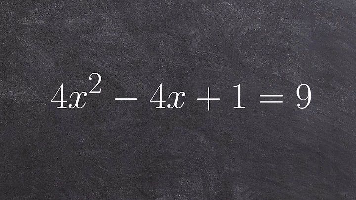 Using the square root method to solve a quadratic equation