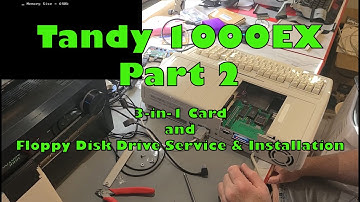 Tandy 1000 EX Part 2: 3-in-1 Card and Floppy Disk Drive Service & Installation