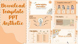 Aesthetic PPT #3 Orange Colour || Free Template and No Password ||