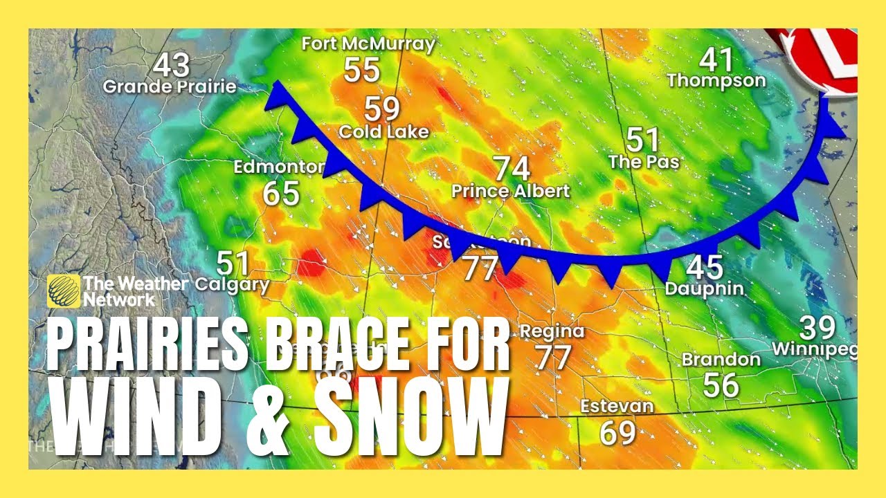 В прериях ожидаются предупреждения о сильном ветре и опасных снегопадах | 