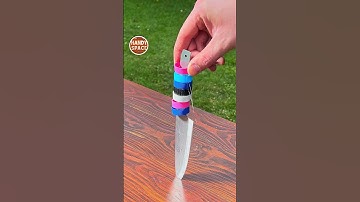 Smart Method! Trick with a Bottle Cap and Hot Glue for Your Knives!
