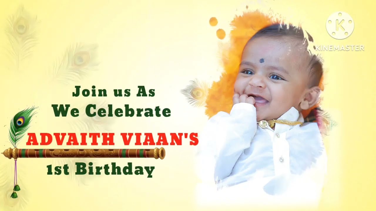 First Birthday invitation! WhatsApp invitation video!!