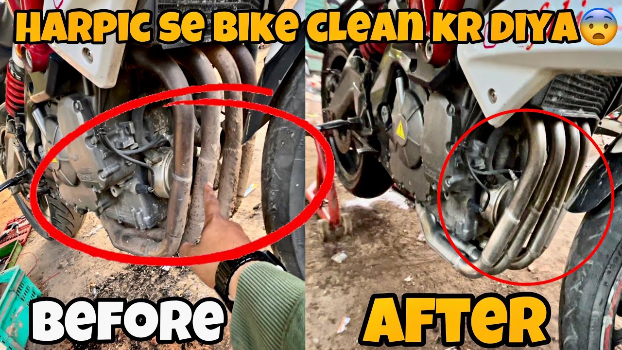 How to clean headers | Harpic se headers clean kr diya | Benelli 600 ke headers clean 