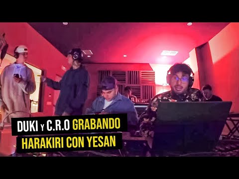 Duki and C.R.O Recording Harakiri in the studio
