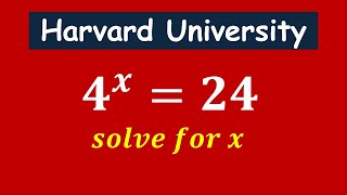 USA Olympiad Mathematics: Can You Solve for 'x'? | 4^x = 24 #usaolympiad