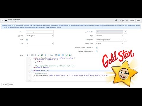 ServiceNow - How to Set a Catalog Variable Maximum Length via Client Script in London
