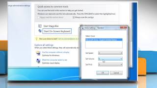 How to use the Narrator from the ease of access center in Windows® 7 :Tutorial