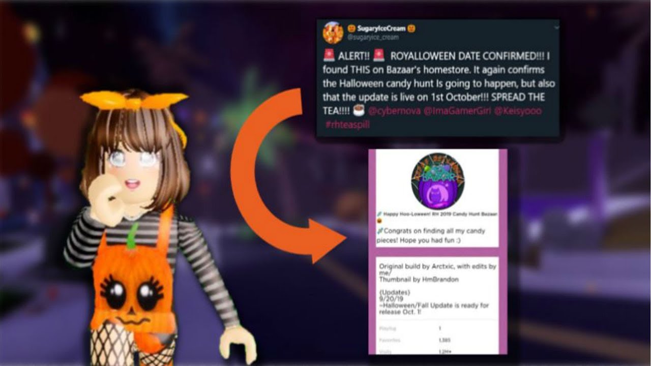 Halloween Candy Hunt More Tea Royale High Youtube - roblox royale high candy hunt 2019 lykrai s homestore all candy